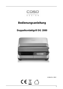 Bedienungsanleitung Caso DG 2000 Kontaktgrill