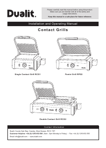 Manual Dualit RPG2 Contact Grill