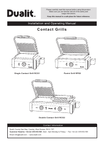 Manual Dualit RCG2 Contact Grill