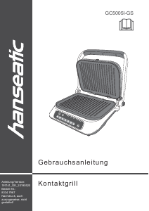 Manual Hanseatic GC5005I-GS Contact Grill