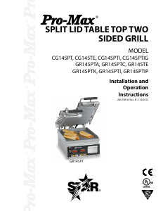 Handleiding Star GR14STE Pro-Max Contactgrill