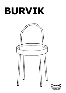 Manual IKEA BURVIK Mesa de apoio