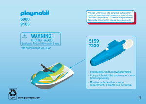 Handleiding Playmobil set 6980 Leisure Jetski met bananenboot