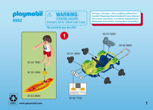 Manual Playmobil set 6982 Leisure Surfista com Buggy