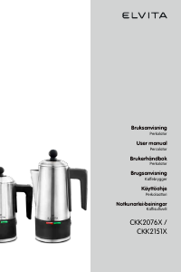 Bruksanvisning Elvita CKK2076X Kaffemaskin