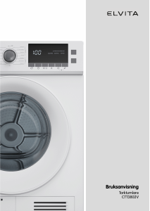 Bruksanvisning Elvita CTT3802V Torktumlare