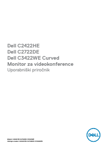 Priročnik Dell C2722DE LCD-zaslon