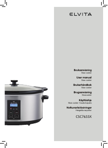 Bruksanvisning Elvita CSC7633X Slow cooker