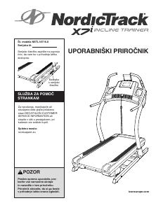 Priročnik NordicTrack X7i Tekalna steza