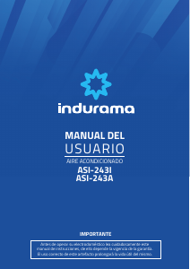 Manual de uso Indurama ASI-243A Aire acondicionado