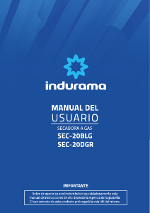 Manual de uso Indurama SEC-20BLG Secadora