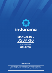 Manual de uso Indurama OAI-BC18 Arrocera
