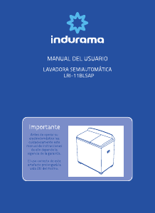 Manual de uso Indurama LRI-11BLSAP Lavadora