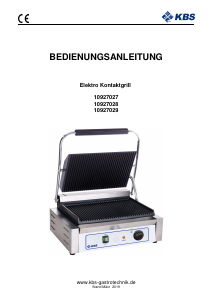 Bedienungsanleitung KBS 10927027 Kontaktgrill