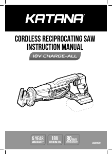 Manual Katana 220060 Reciprocating Saw