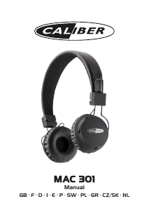 Bruksanvisning Caliber MAC301 Hörlurar