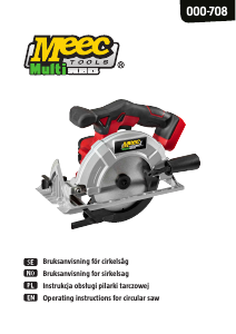 Bruksanvisning Meec Tools 000-708 Sirkelsag