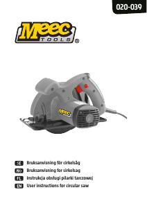 Manual Meec Tools 020-039 Circular Saw