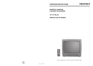 Manual Matsui 1411R Television