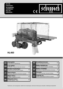 Priročnik Scheppach HL460 Cepilec za drva