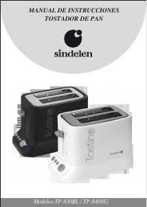 Manual de uso Sindelen TP-840NG Tostador