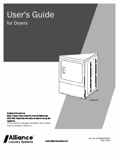 Manual Speed Queen DF7000WG Dryer