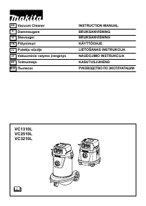 Vadovas Makita VC2510LX1 Dulkių siurblys