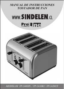 Manual de uso Sindelen TP-2420CE Tostador