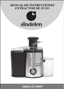 Manual de uso Sindelen EX-800IN Licuadora