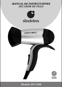 Manual de uso Sindelen SP-1300SI Secador de pelo