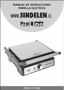 Manual de uso Sindelen PE-5500IN Grill de contacto