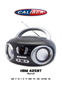 Manuale Caliber HBM425BT Stereo set