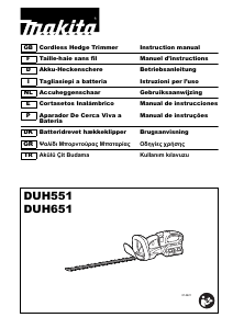 Manual de uso Makita DUH651Z Tijeras cortasetos