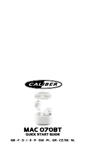 Εγχειρίδιο Caliber MAC070BT/W Ακουστικά