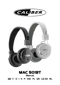 Εγχειρίδιο Caliber MAC501BT Ακουστικά