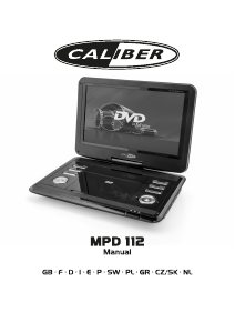 Manual de uso Caliber MPD112 Reproductor DVD