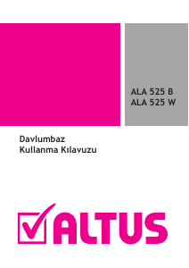 Kullanım kılavuzu Altus ALA 525 W Davlumbaz