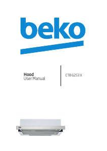 Handleiding BEKO CTB 6253 X Afzuigkap