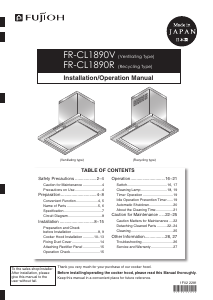 Manual Fujioh FR-CL1890V Cooker Hood