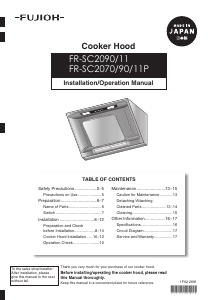 Manual Fujioh FR-SC2090/11 Cooker Hood