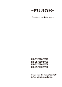 Handleiding Fujioh FH-GS7030 SVSS Kookplaat