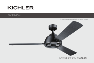 Mode d’emploi Kichler 300253DBK Pinion Ventilateur de plafond