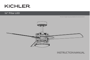 Manual de uso Kichler 300314SBK Pillar Ventilador de techo