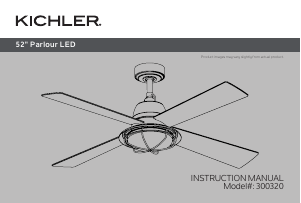 Manual de uso Kichler 300320DBK Parlour Ventilador de techo