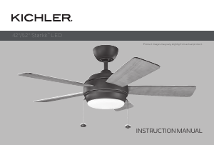 Mode d’emploi Kichler 330171PN Starkk Ventilateur de plafond