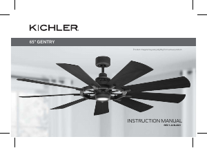 Mode d’emploi Kichler 300265AVI7 Gentry Ventilateur de plafond
