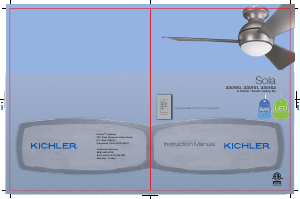 Handleiding Kichler 330151OZ Sola Plafondventilator