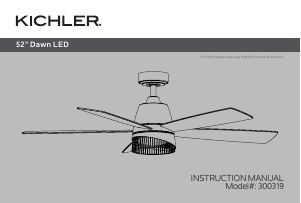 Manual de uso Kichler 300319SBK Dawn Ventilador de techo