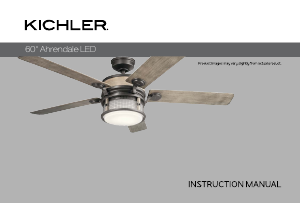 Manual Kichler 310170AUB Ahrendale Ceiling Fan