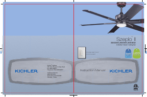 Handleiding Kichler 300300SBK Szeplo Plafondventilator